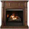 Duluth Forge Full Size Dual Fuel Ventless Gas Fireplace With Mantel - 32,000 FDI32R-M-WN